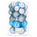  Set Božićnih kuglica svijetloplave boje, 30 komada | shoptok.hr