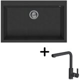  Sudoper Elleci Quadra 130 + slavina C02 Nero | shoptok.hr