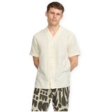Revolution Srajce s kratkimi rokavi Cuban Shirt 3927 - Off White Bež Cene