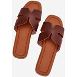 Boto Women's Flat Sandals With Cutouts Dark Brown Salyra | Shoptok.si