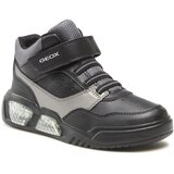 Geox Superge J Illuminus Boy J36GVB 05411 C0005 S Black/Dk Grey | Shoptok.si