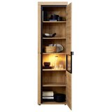 Mömax Vitrina Nyon, Barva Hrasta, Črna, Led | Shoptok.si