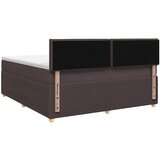  Boxspring krevet s madracem Tamno smeđa 160 x 200 cm Tkanina - Tamno smeđa 160 x 200 cm Dizajn s rombovima | shoptok.hr