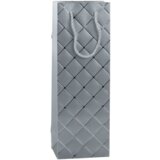  Wine Bottle Paper Gift Bag Silver Elements 35 x 12 x 9 cm | shoptok.hr