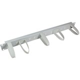 Logilink 19 cable management bar with 5 rotatable and adjustable rings, grey, OR105G