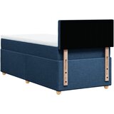  Krevet s oprugama i madracem plavi 100 x 200 cm od tkanine | shoptok.hr