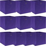 vidaXL Kutije za pohranu 10 kom ljubičaste 32 x 32 x 32 cm od tkanine | shoptok.hr