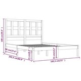  Posteljni okvir bel iz trdne borovine 180x200 cm 6FT, (20707551) | Shoptok.si