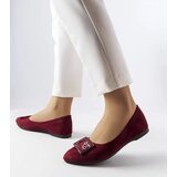 Gemre Burgundy ballet flats adorned with rhinestones Fleming Cijene
