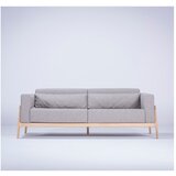 Gazzda Siv kavč z masivno hrastovo konstrukcijo Fawn, 210 cm | Shoptok.si