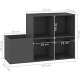 Ormarić za cipele sivi 105 x 35,5 x 70 cm konstruirano drvo | Eponuda.ba