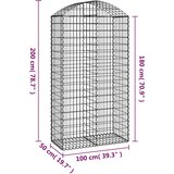  Gabionska košara s lukom 100x50x180/200 cm pocinčano željezo | Eponuda.ba