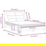  Krevet s madracem crni 140 x 190 cm od tkanine | shoptok.hr