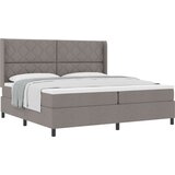 vidaXL Box spring krevet Sivo-smeđa 200 x 200 cm tkanina | shoptok.hr