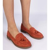 Gemre Orange eco-suede women's moccasins with tassels Marimel | Shoptok.si