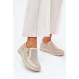 EVENTO Boto Women's Platform Slip-Ons With Zipper Gold Leanae | Shoptok.si