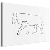  Slika - Wolf (1 Part) Wide 60x40 Na talijanskom platnu | shoptok.hr