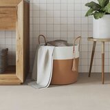  Košara za pohranu smeđe-bijela Ø 43 x 35 cm pamučna | shoptok.hr