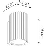Sollux Smeđe-siva metalna zidna lampa ø 6,5 cm Gleam – | shoptok.hr