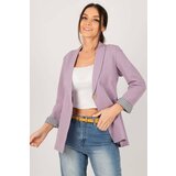 armonika Women's Lilac Striped One-Button Jacket Cene