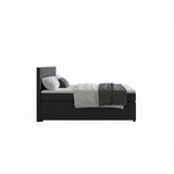 MID.YOU BOXSPRING POSTELJA 140 cm x 200 cm , tekstil, leseni material antracit | Shoptok.si