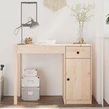 vidaXL Pisalna miza 100x50x75 cm trdna borovina Cene