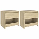 Furnova Nočna omarica 2 kosa sonoma hrast 40x30x39 cm iverna plošča, (21926278) | Shoptok.si