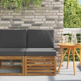  Srednja sofa za van Čvrsto drvo akacije Prirodna | shoptok.hr