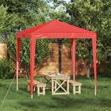 Šator za zabave 200 x 200 x 240 cm Crvena PE i čelik | shoptok.hr