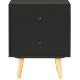 Maison Chic Noćni ormarići 2 kom crni 40 x 30 x 50 cm od masivne borovine | shoptok.hr