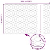  Heksagonalna Ograda Siva 0.4x100 m Čelik | shoptok.hr