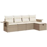  5-dijelni vrtni set sofa s jastucima bež od poliratana | shoptok.hr