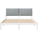  Okvir za krevet s uzglavljem Bijelo 160 x 200 cm tkanina | shoptok.hr