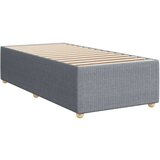 vidaXL Okvir kreveta s oprugama i madrac svjetlosivi 90x200cm tkanina | shoptok.hr