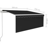  Automatska tenda na uvlačenje s roletom 3 5 x 2 5 m antracit | shoptok.hr