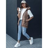DStreet Kamizelka damska pikowana z kapturem COLINE złota | shoptok.hr