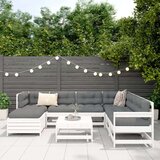  8-dijelni set vrtnih sofa bijeli od masivne borovine | shoptok.hr