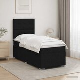  LED okvir za krevet s madracem Crna 90 x 190 cm Tkanina | shoptok.hr