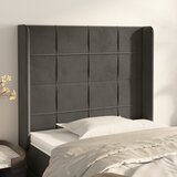  Uzglavlje s ušima tamnosivo 83x16x118/128 cm baršunasto | shoptok.hr