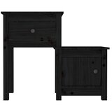  Noćni ormarić crni 79,5 x 38 x 65,5 cm od masivne borovine | shoptok.hr