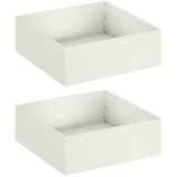  Vrtna saksija 2 kom. Bijela 40 x 40 x 20 cm Čelična vrata | shoptok.hr