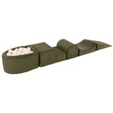 MeowBaby Igralište od kaki pjene od korduroja 250x45x30 cm Montessori - | shoptok.hr