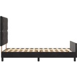 vidaXL Postelja Črna 100x200 cm Žamet | Shoptok.si