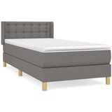  s oprugama i madracem tamnosivi 90x200 cm od tkanine | shoptok.hr
