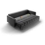 Cosmopolitan Design Temno siva žametna raztegljiva sedežna garnitura s prostorom za shranjevanje 222 cm Bali – | Shoptok.si
