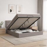  Podesivi krevet s madracem Sivosmeđa 140 x 190 cm Tkanina | shoptok.hr