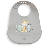 Interbaby Silikonski podbradak za bebe - Prijatelji sivo | shoptok.hr