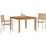  Vrtni set za objed 3 pcs Bež Čvrsto drvo akacije | Eponuda.com