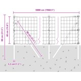 Euro Ograda s 13 Stupova 0.4x50 m Cinkovani Čelik Siva | shoptok.hr