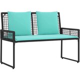  Zunanji pohištveni set z blazino 4 pcs Črna in turkizna, (5000271065) | Shoptok.si